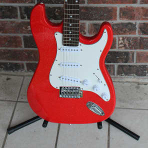 Mahar Red Sparkle Finish Stratocaster Strat Model 6 String Electric Guitar Reverb Canada