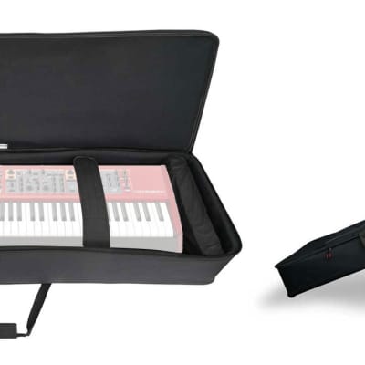 Rockville 61 Key Keyboard Case w/ Wheels+Trolley Handle For NORD C2 Combo Organ