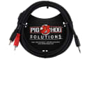 Pig Hog PBS3R06 Stereo Breakout Cable 3.5mm to Dual RCA (3 ft.) 6 ft.