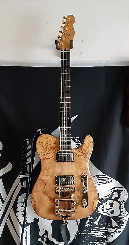 Noname Telecaster Custom Tremolo Fralin Sunbuckers Spalted Maple & Walnut by Guitars For Vets image 1