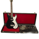 Silvertone Model 1448 Electric Guitar - Black Sparkle with Tube Amp Case with Built-in Speaker 60's