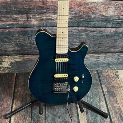 Sterling by Music Man AX3FM-NBL-M1 Axis Electric Guitar - Neptune Blue image 2