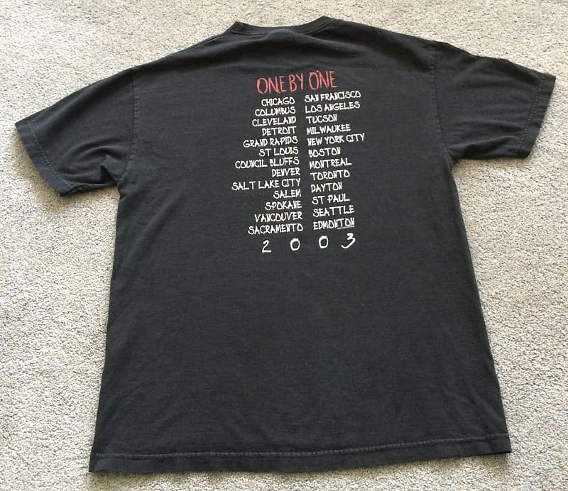 Foo Fighters One By One 2003 tour t-shirt