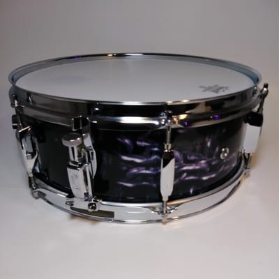 Pearl 13" x 5" Steel Shell Snare - "Grunge Chains" Skin Over Chrome image 5