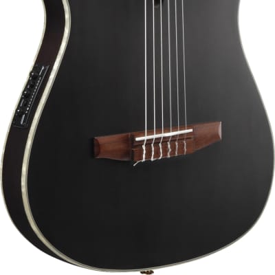 Ibanez TOD10N-TKF Signature Guitar Tim Henson Nylon String Transparent Black Flat image 7