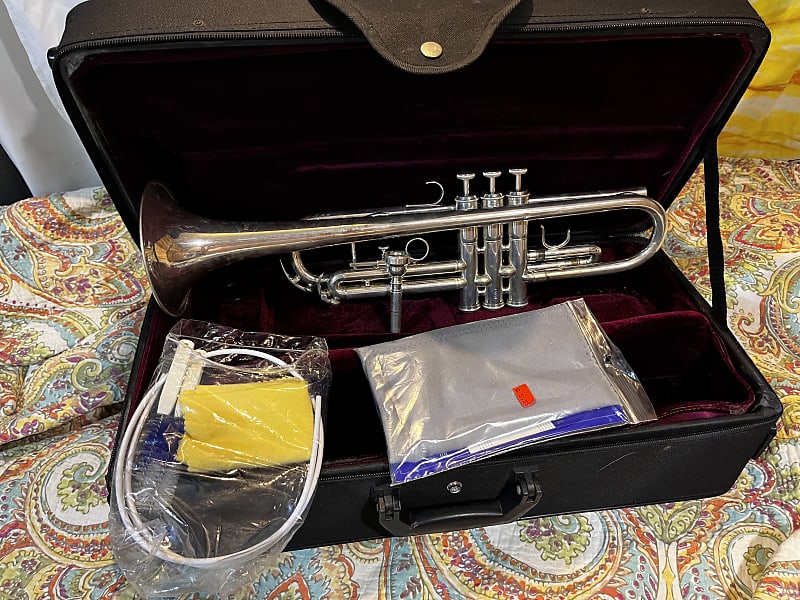 Besson 1000 Silver Trumpet London w Case Reverb
