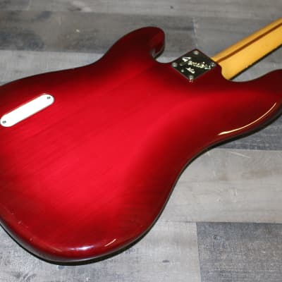 Fender Precision Elite Fret-less 1983 Rosewood Fret-board Red Sunburst Faded image 2