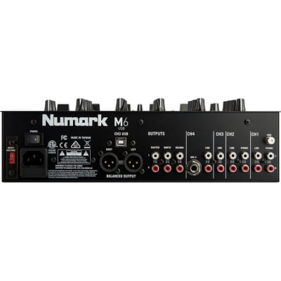 Numark - M6USB - 4-Channel Pro DJ Mixer w/ USB Interface - Black image 3
