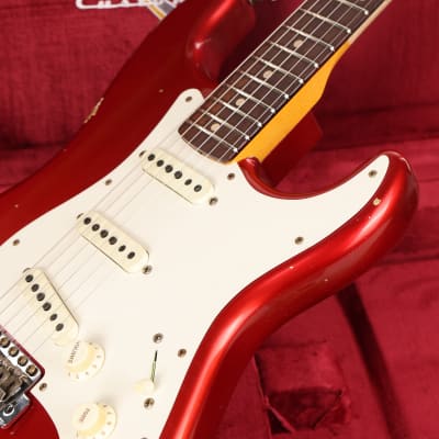 Fender Custom Shop Limited Edition 1959 Stratocaster Relic Faded Aged Candy Apple Red image 9