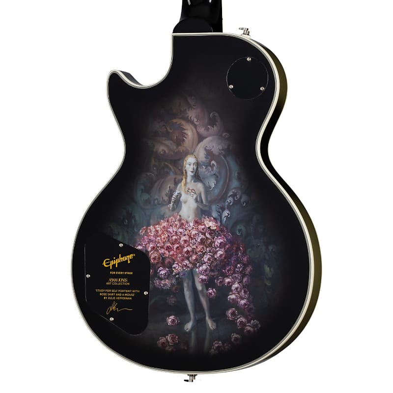 Epiphone Adam Jones Les Paul Custom Art Collection: Julie Heffernan’s Study For Self-Portrait with Rose Skirt and a Mouse Electric Guitar image 1