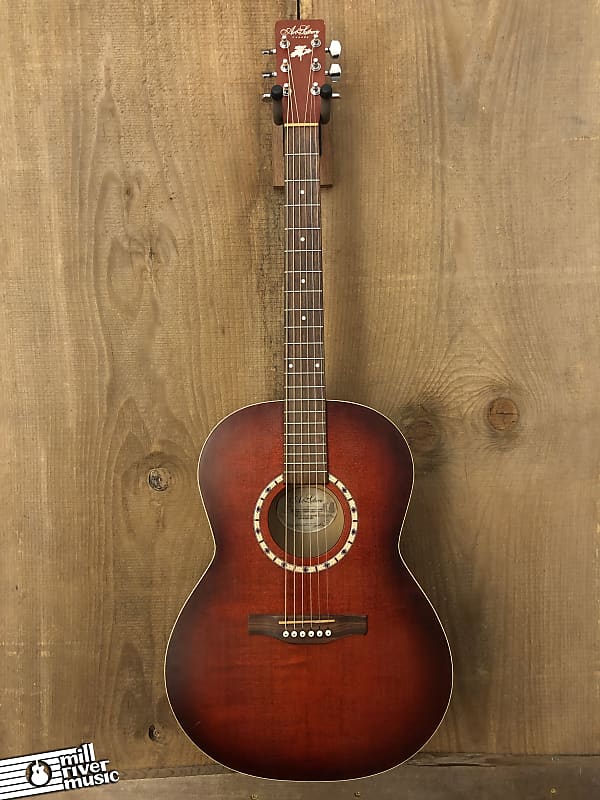 Art & Lutherie Folk Spruce Burgundy Acoustic Guitar Natural
