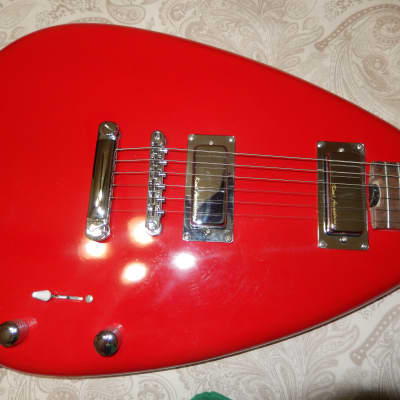 Jim Reed Solid Body Electric 1987-94? - Bright Red w/ Natural neck image 3