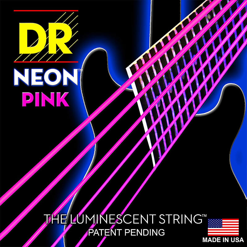 DR Strings Coated Nickel Hi-Def Pink Guitar Strings, Medium, NPE-10 image 1