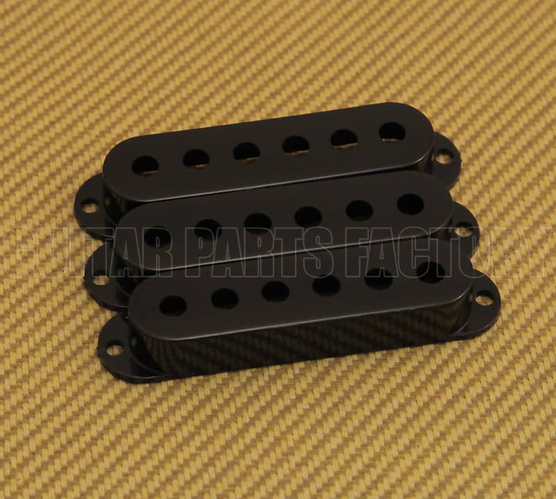 PC-0406-023 (3) Black Pickup Covers For Strat® Guitar 52mm image 1