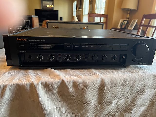 Onkyo Grand Integra Stereo Preamplifer P-308 Late 1980's - Black