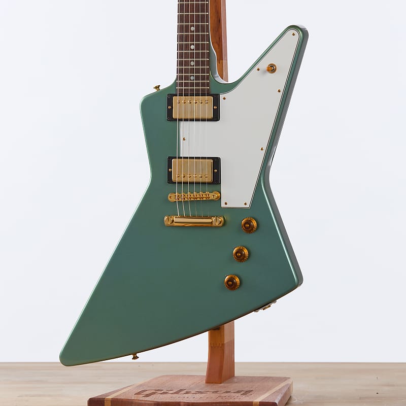 Gibson Custom 1958 Mahogany Explorer, Heavy Antique Pelham Blue | Demo image 1