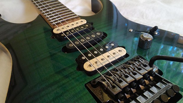 Ibanez J Custom RG1880 1999 Black Blue Sunburst | Reverb