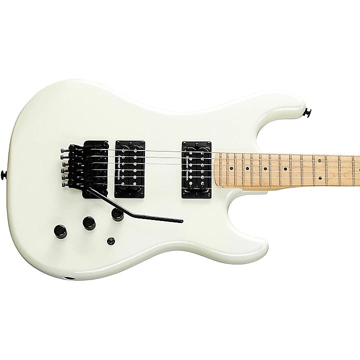 Kramer Pacer Vintage Electric Guitar with Floyd Rose Pearl White image 1