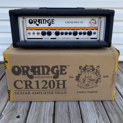 Orange CR120H Crush Pro 120-Watt Guitar Head (Black) + Orange FS-2