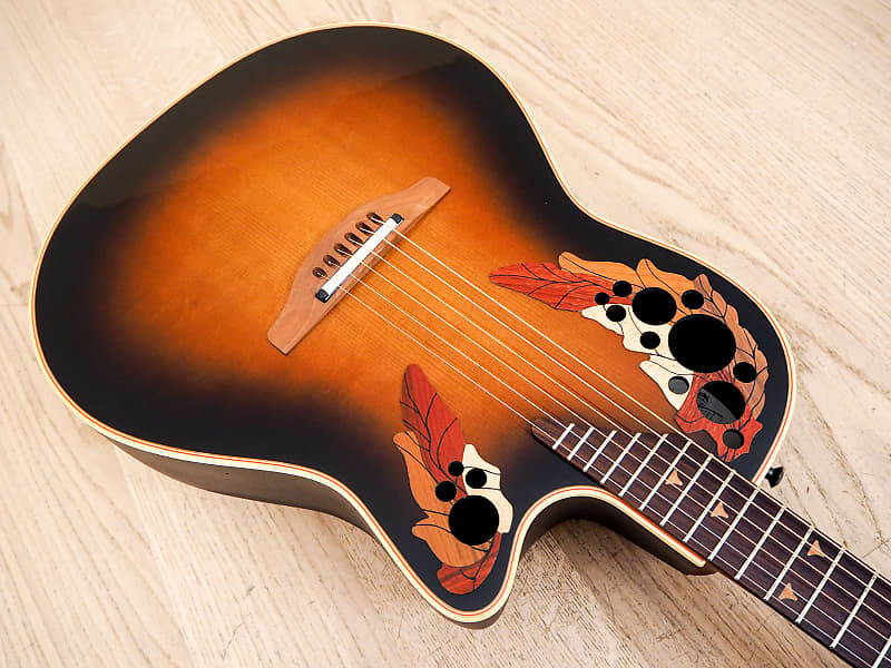 1998 Ovation 1768 Elite Acoustic Electric Guitar Sunburst