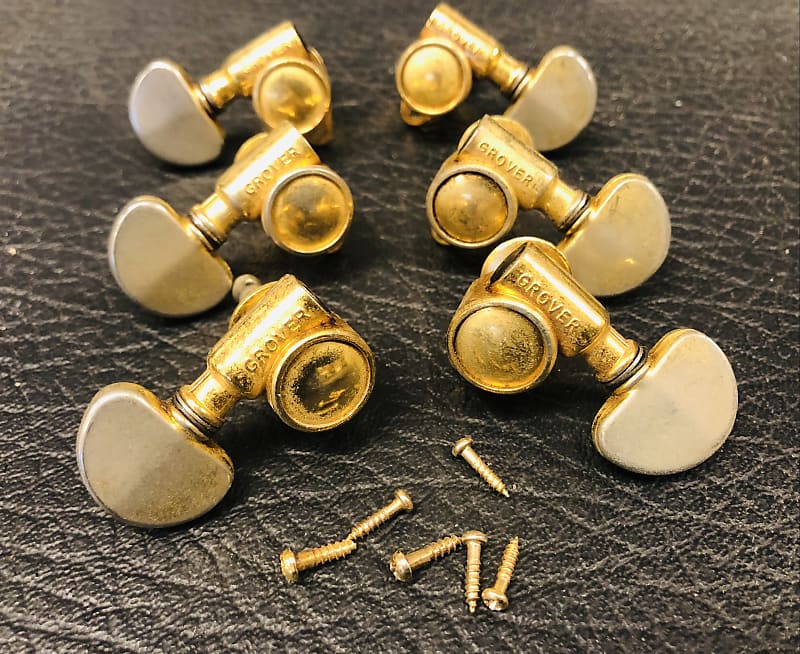 Grover Gold Guitar Tuners 1960s Vintage Reverb
