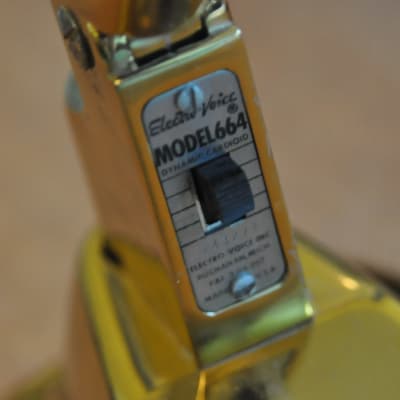 Electro Voice 664 mic with 418 desk stand - GOLD plated from the factory 1960's - Gold image 7