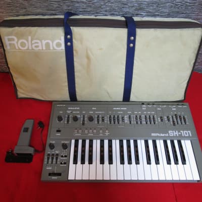 Roland SH-101 SH101 monophonic analog synthesizer TESTED w/ GRIP (MGS-1) Bag