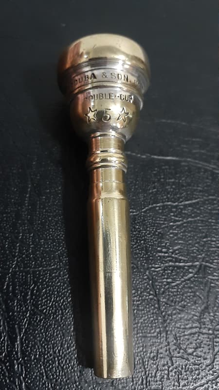 Parduba VINTAGE -J.PARDUBA & Son NEW York #5 Trumpet Mouthpiece Double Cup  Brass