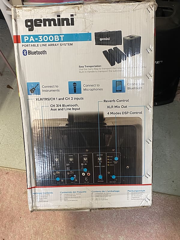Gemini PA300BT Portable Line Array Speaker 2023 Present Reverb