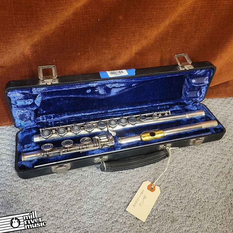 Armstrong Model 80 Open-Hole Sterling Silver Flute w/ Case Used