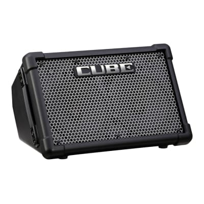 Roland CUBE Street EX Lightweight Compact Portable 4-Channel COSM 50-Watt Adjustable Output 3-Band EQ Battery Powered Stand Mounting Stereo Amplifier
