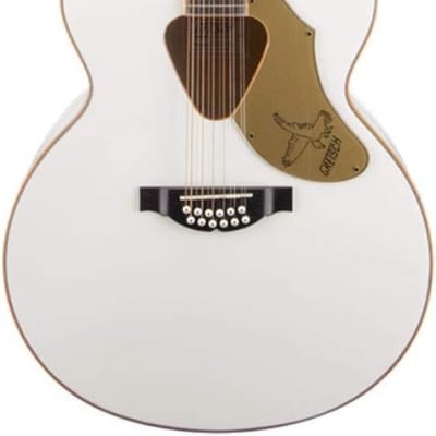 Gretsch G5022CWFE-12 Rancher Falcon 12-String Acoustic-Electric Guitar Laurel with Compensated Synthetic Bone Saddle Fingerboard (Right-Handed, White) for sale
