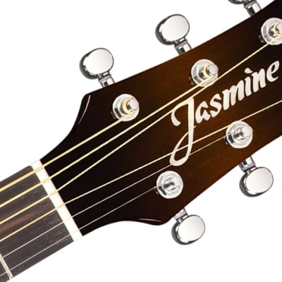 Jasmine JD39CE-SB Dreadnought Cutaway Spruce Top 6-String Acoustic-Electric Guitar w/Hardshell Case image 9