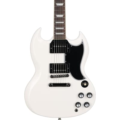 Epiphone 1961 Les Paul SG Standard Electric Guitar (with Case), Aged Classic White image 1