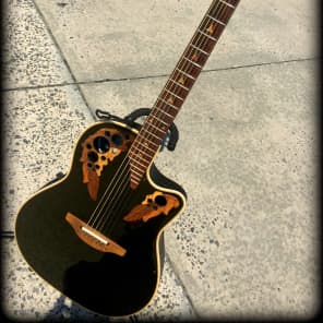 Ovation 1868 Elite black w/ HSC made in USA | Reverb