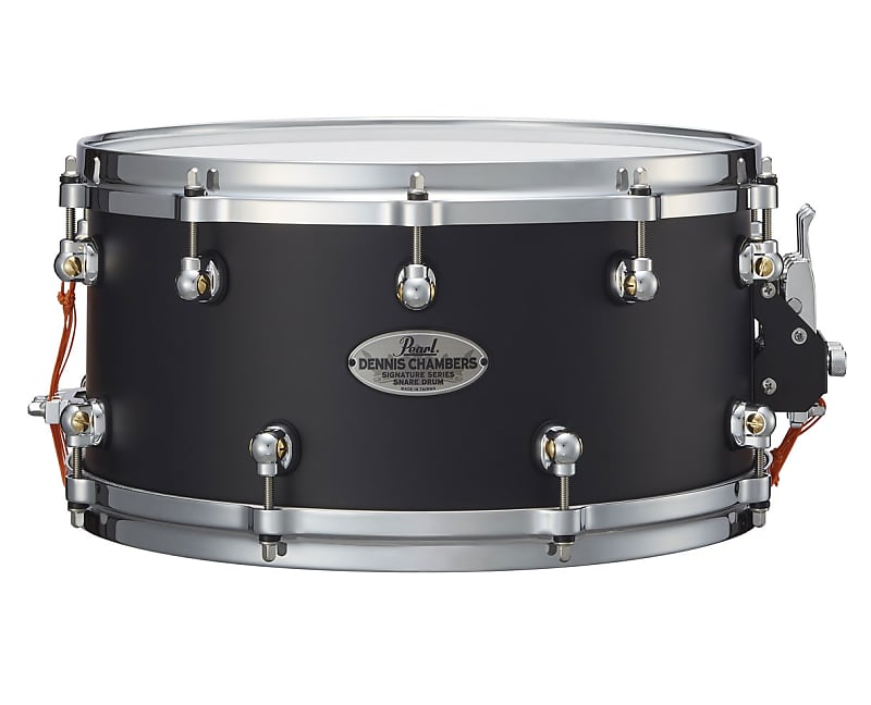 Pearl Dennis Chambers 6.5x14" Signature Snare Drum - Matte Black image 1