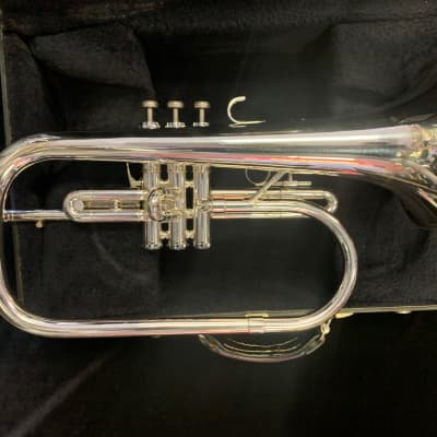Getzen Silver Capri Flugelhorn Cleaned and Serviced Excellent Condition image 2
