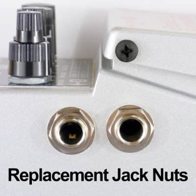 Boss & Ibanez Pedal Nickel 1/4" Input Output Jack Replacement Nut Set - 50 Pack - Made In Japan Part image 4