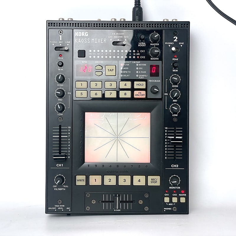 Korg KM-2 Kaoss Mixer w/Power supply Sampler FX processor DJ