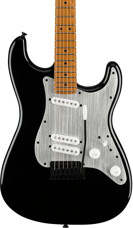 Squier Contemporary Stratocaster Special Roasted Maple Silver Anodized Pickguard Black image 1