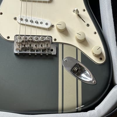 Fender Limited Edition John Mayer Stratocaster 2005 - Charcoal Frost Metallic with Racing Stripe image 4