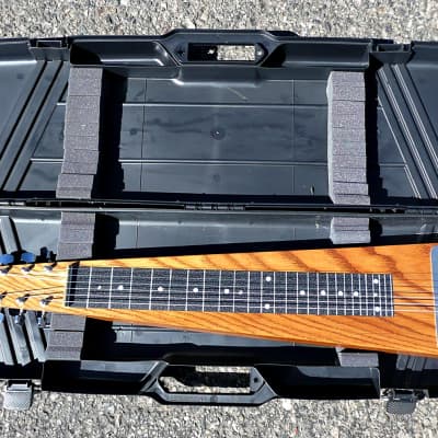 Custom Made USA 6 String Solid Oak Lap Steel with Hardshell Case - Solid Oak Wood Finish - PV Music Guitar Shop Inspected / Setup + Tested - Plays / Sounds Great - Excellent (Near Mint) Condition image 20