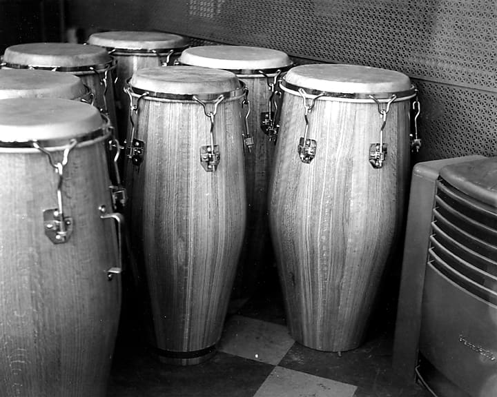 Vintage 1960s Original Valje Conga and Quinto Hand Drum pair