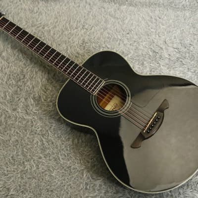 2011 made Solid Spruce top High quality Acoustic Guitar Jamse JF-400 Black image 25
