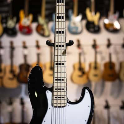 Fender Geddy Lee Jazz Bass - Maple Fingerboard - Black w/Deluxe Gig Bag - Floor Model image 4