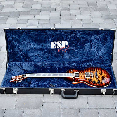 ESP Left Handed USA Custom Shop Eclipse 2022 Tiger Eye Sunburst Lefty Guitar image 4