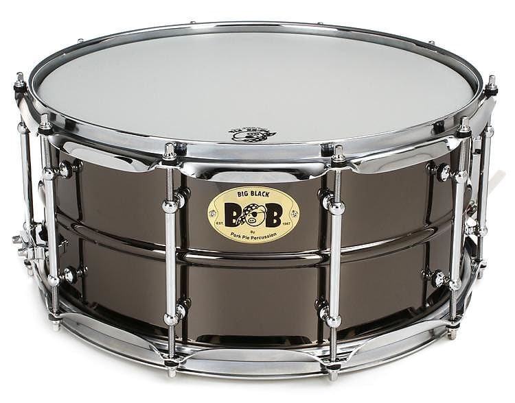 Pork Pie Percussion Big Black Brass 6.5 x 14-inch Snare Drum - Black Nickel image 1