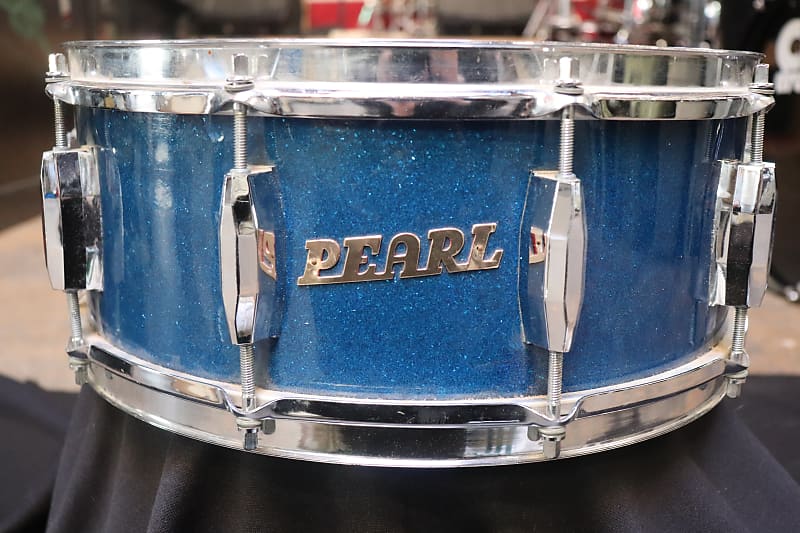 Pearl 5.5x14 Snare Drum Blue Sparkle Vintage 1960's