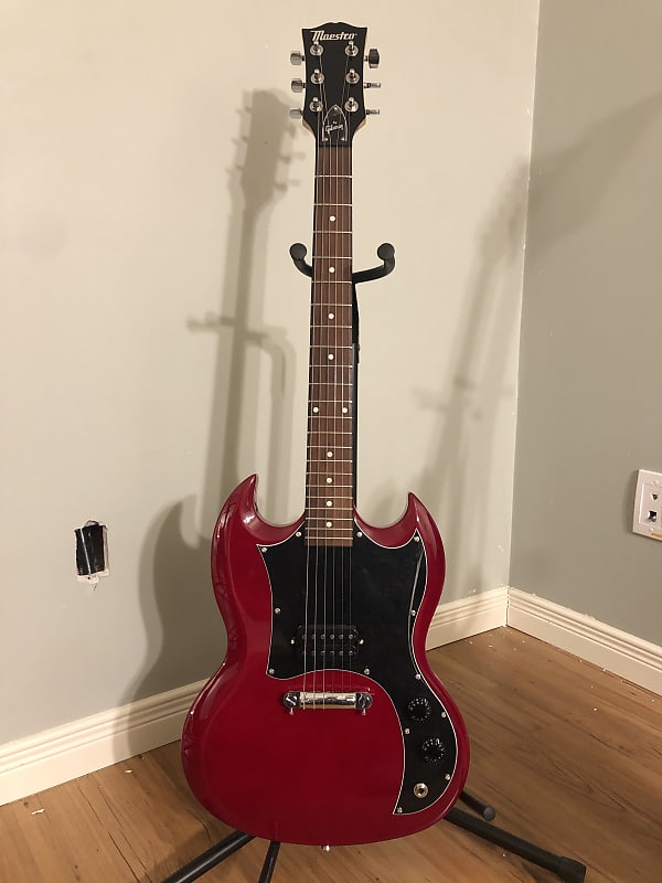 Gibson Custom Shop 1964 SG Standard Reissue W/ Maestro Vibrola VOS Electric  Guitar, Cherry Red