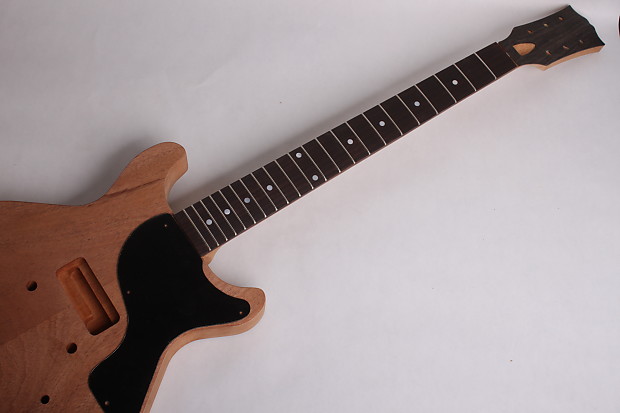 BYOGuitar Double Cut Jr Body and Neck Unfinished image 1